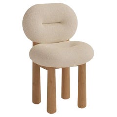 LOOP Chair – Upholstered Seating with Veneer Legs and Metal Accent