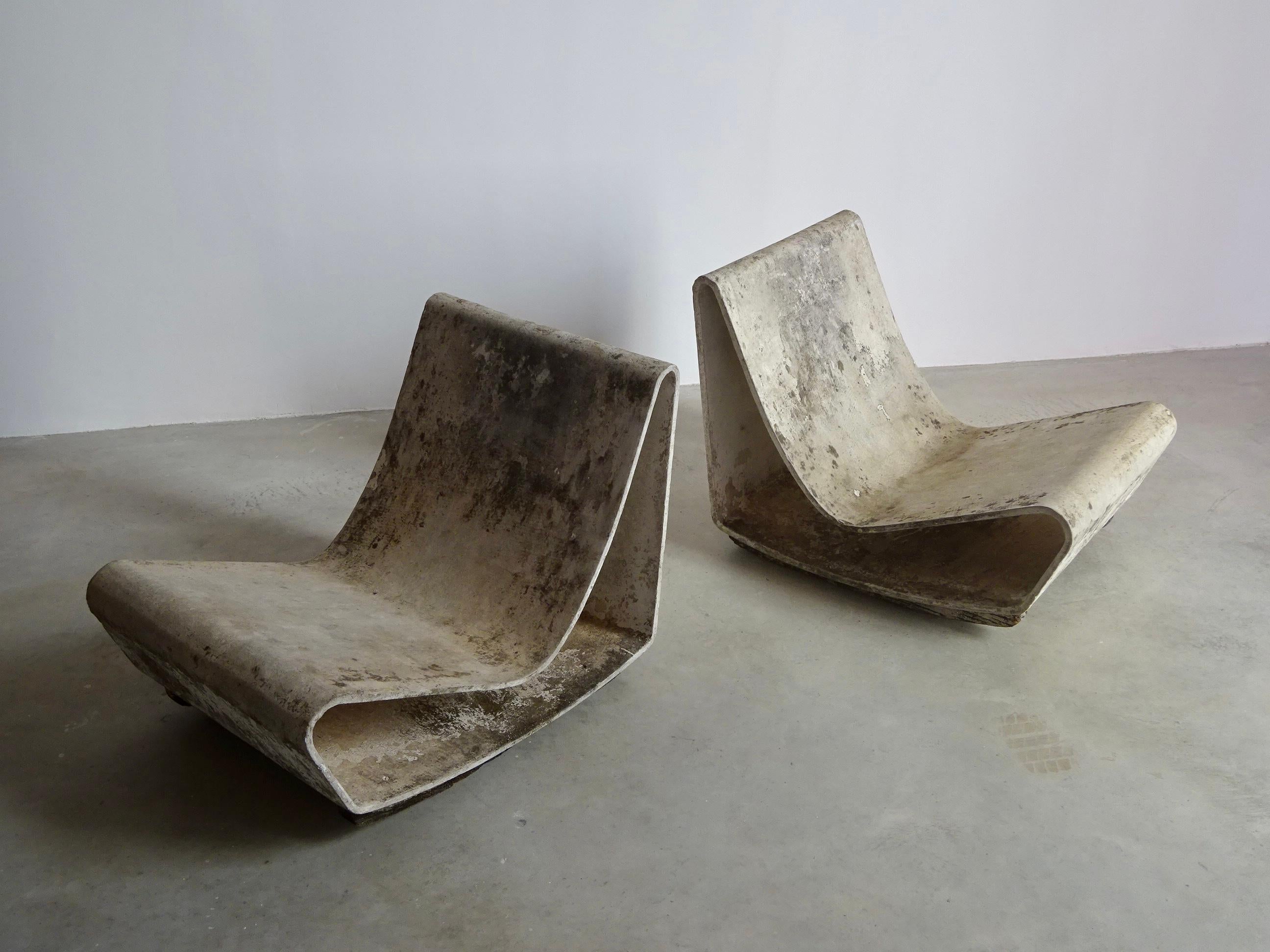 Loop-Stühle von Willy Guhl für Eternit, 2 Stühle im Angebot 3