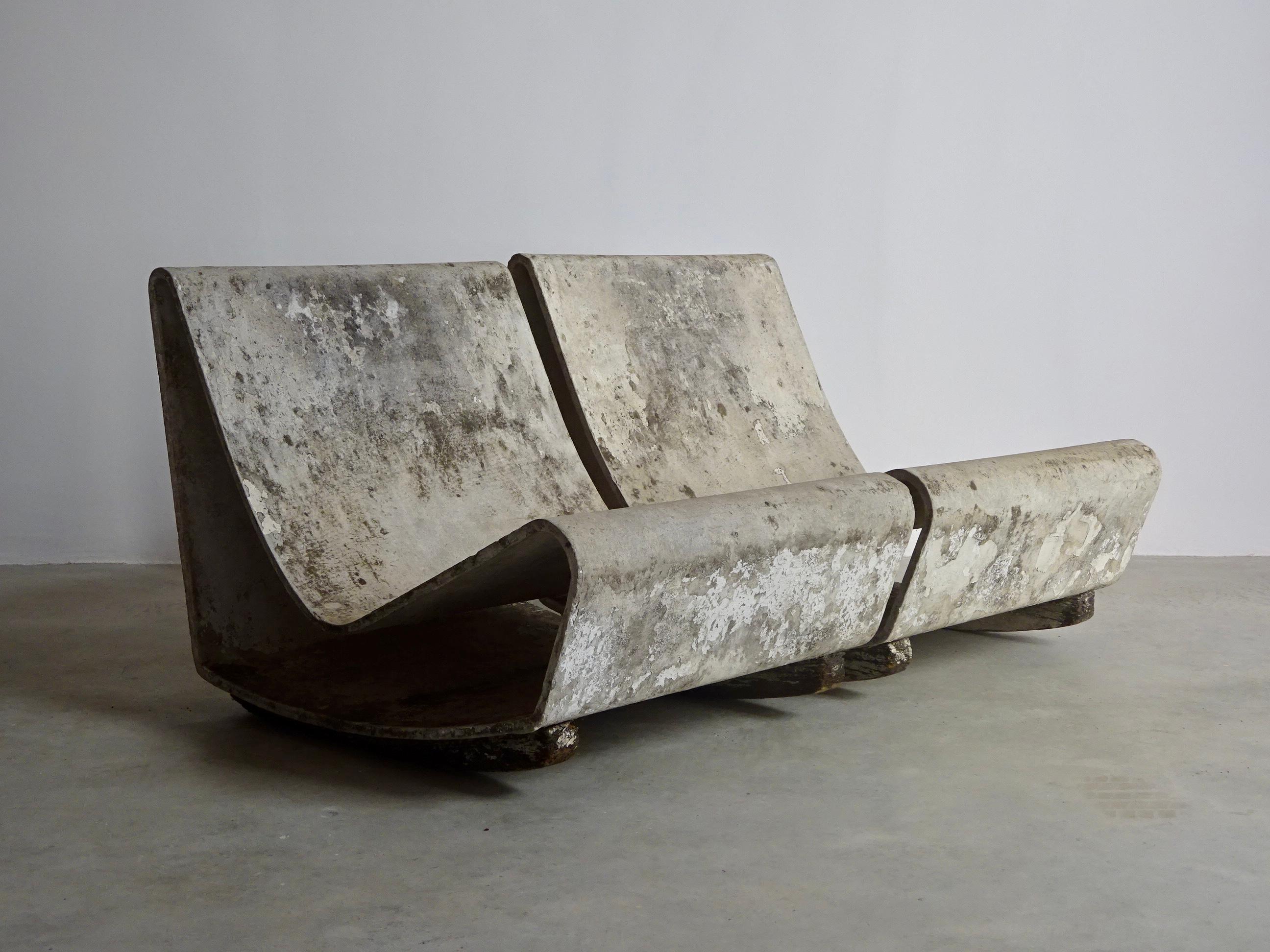 Loop-Stühle von Willy Guhl für Eternit, 2 Stühle (Moderne der Mitte des Jahrhunderts) im Angebot