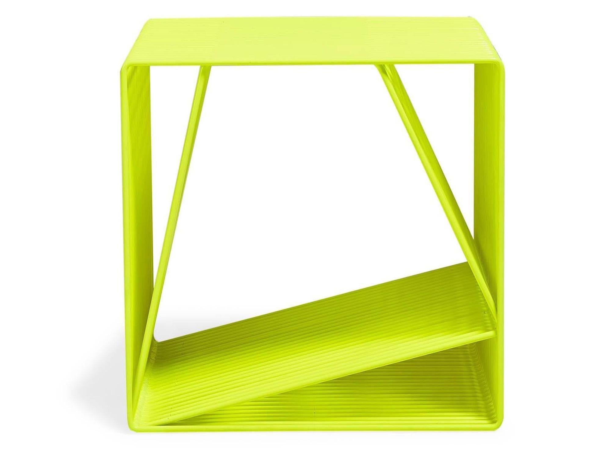 Minimalist LOOP - Contemporary Minimal Geometric Steel Rod Side Table by TJOKEEFE For Sale