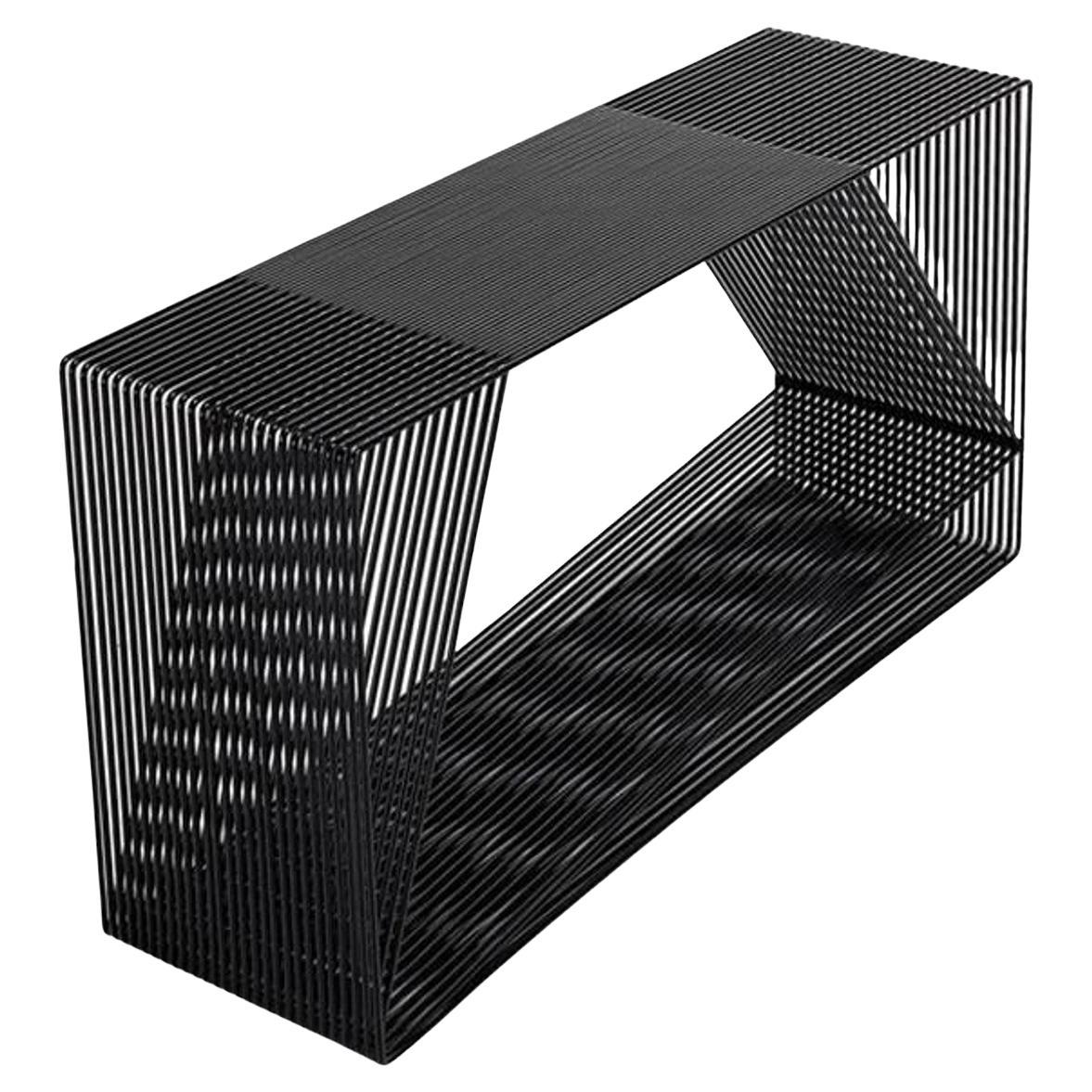 LOOP - Contemporary Minimal Geometric Steel Rod Side Table by TJOKEEFE For Sale 2