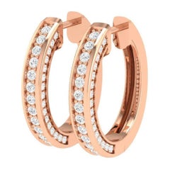Loop Diamond Earrings, 18k Rose Gold, 1.026ct