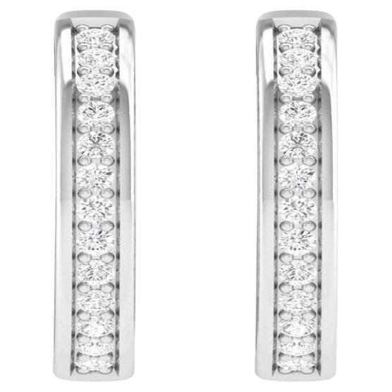 Loop Diamond Earrings, 18k White Gold, 1.026ct For Sale