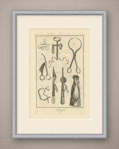 Loop Forceps, Cross Frame and Dissection, Diderot Chirurgie Plate VI, circa 1772