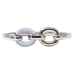 Loop Hoop Bracelet in 925 Sterling Silver & Blue Jay Eco Gem by CLED