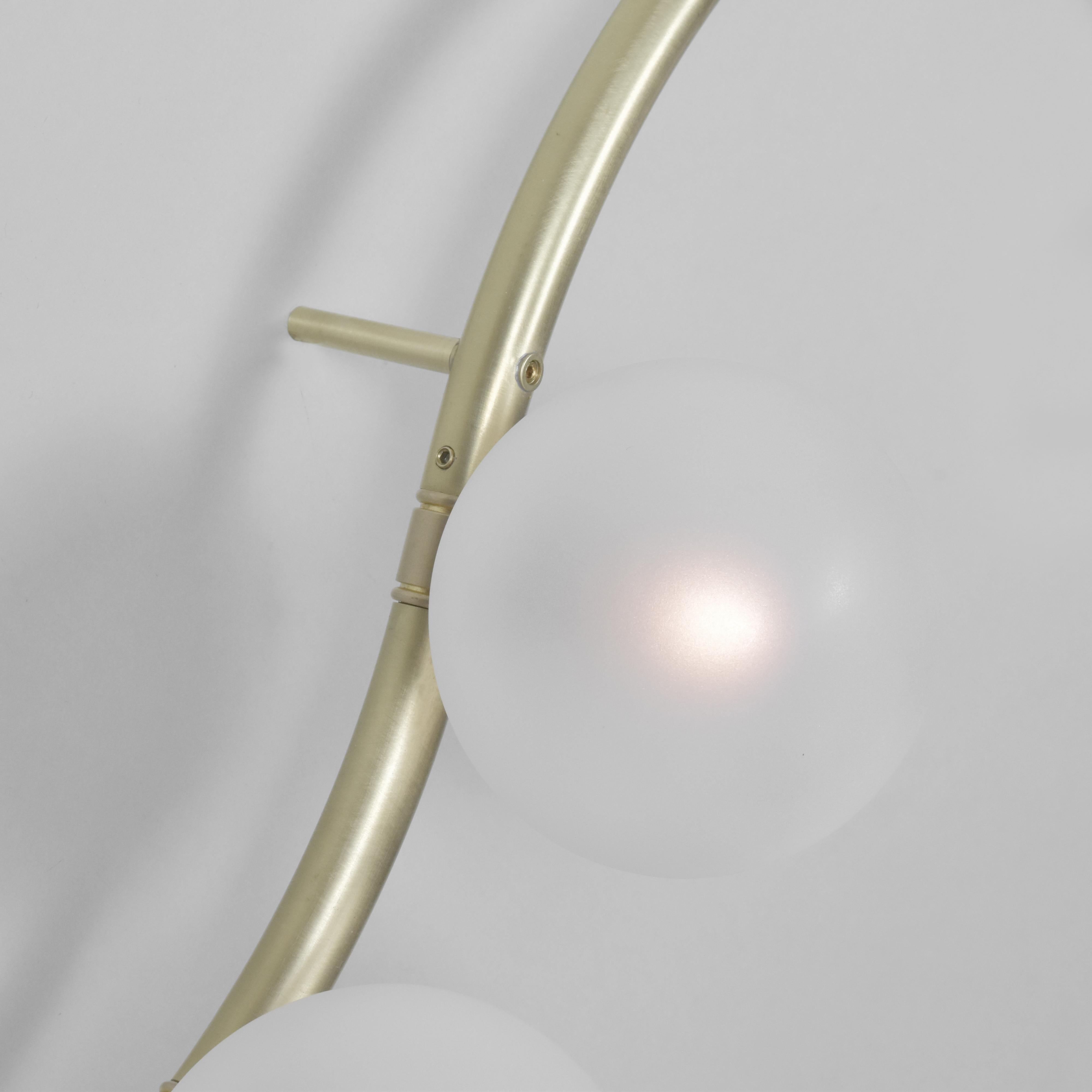 Modern Loop Light, Sconce or Ceiling Mount in Customizable Configurations For Sale