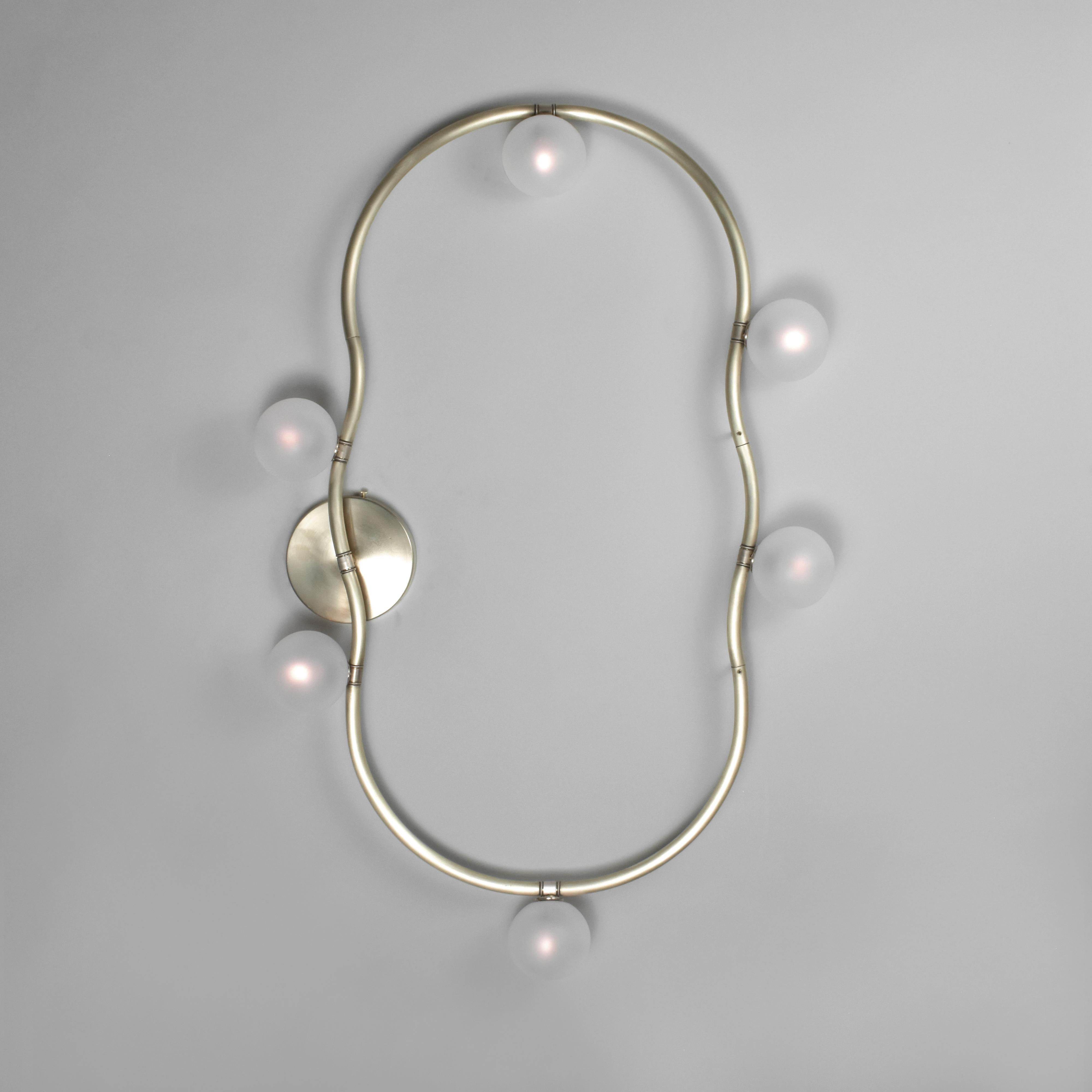 Contemporary Loop Light, Sconce or Ceiling Mount in Customizable Configurations For Sale