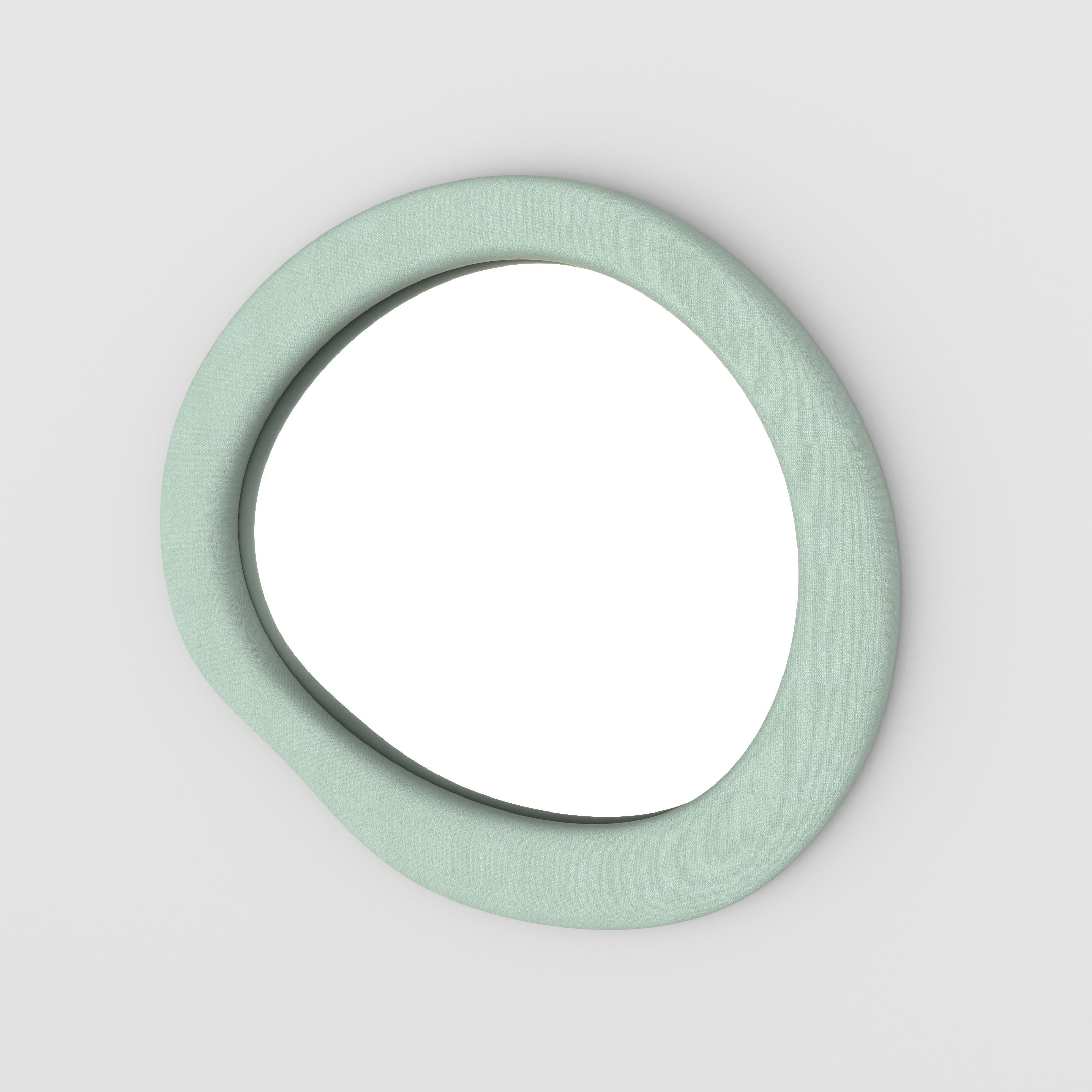 Moderno Specchio Looping, menta tagliata in acciaio in vendita