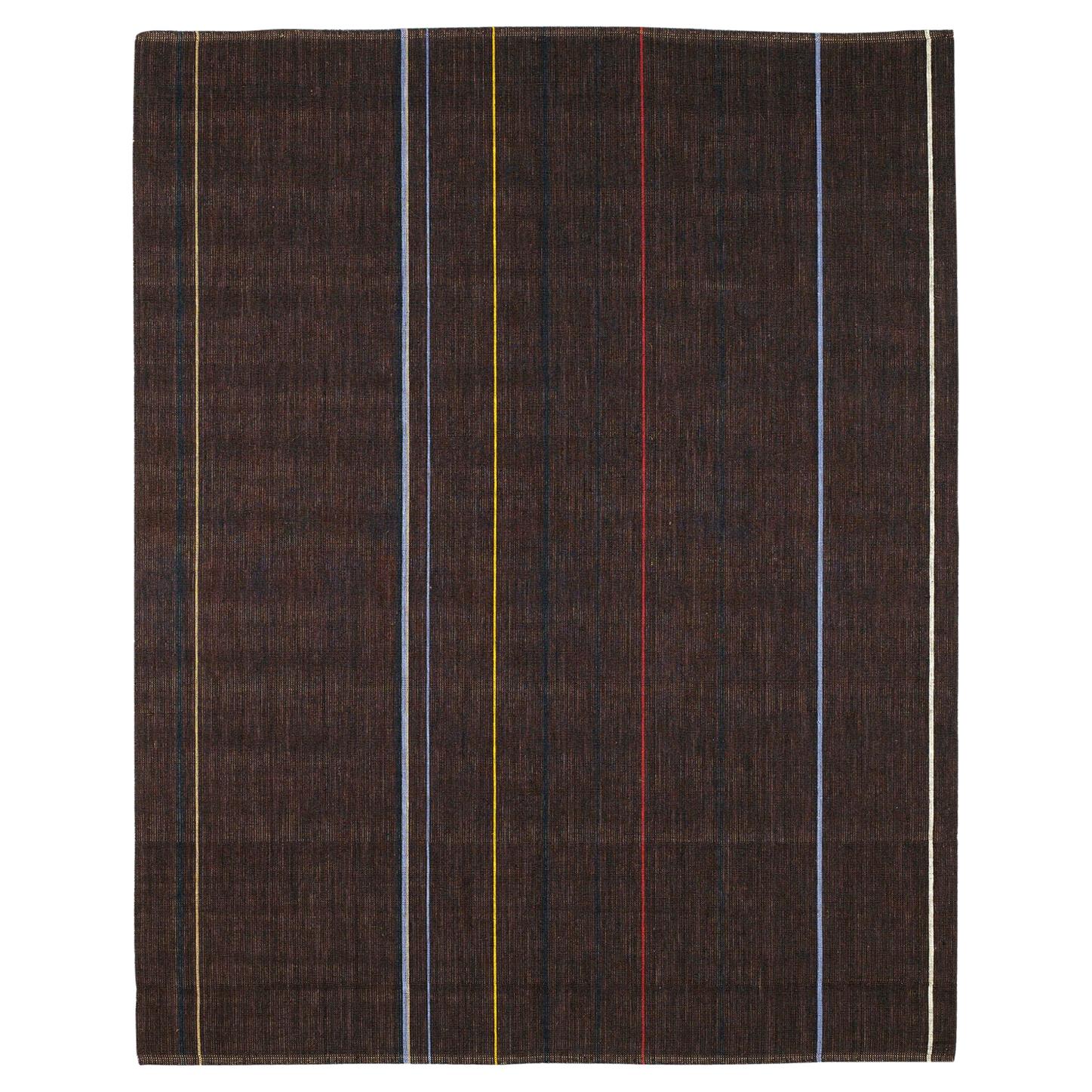 Natural Thin Striped Spring Jute Rug by Deanna Comellini In Stock 200x250 cm