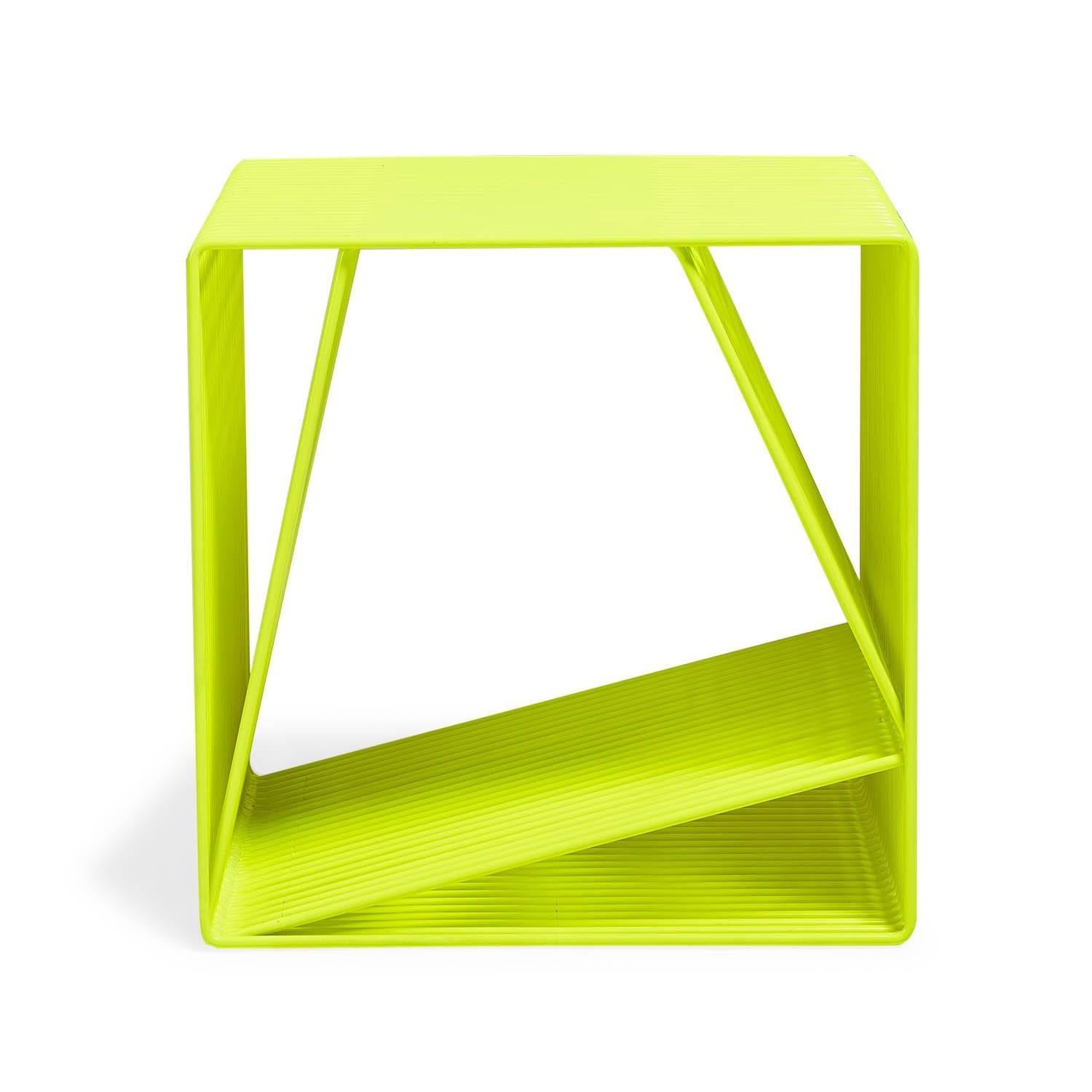 LOOP - Powder-Coated Steel Minimal Geometric Sculptural Side Table In New Condition For Sale In Chicago, IL