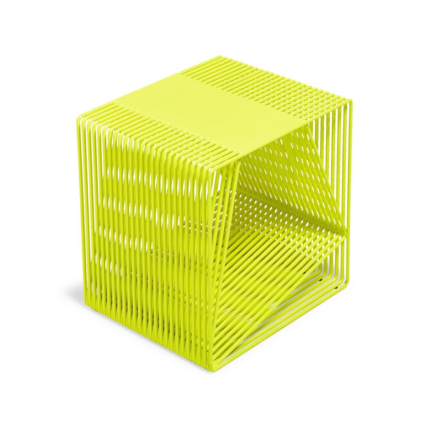 Contemporary LOOP - Powder-Coated Steel Minimal Geometric Sculptural Side Table For Sale