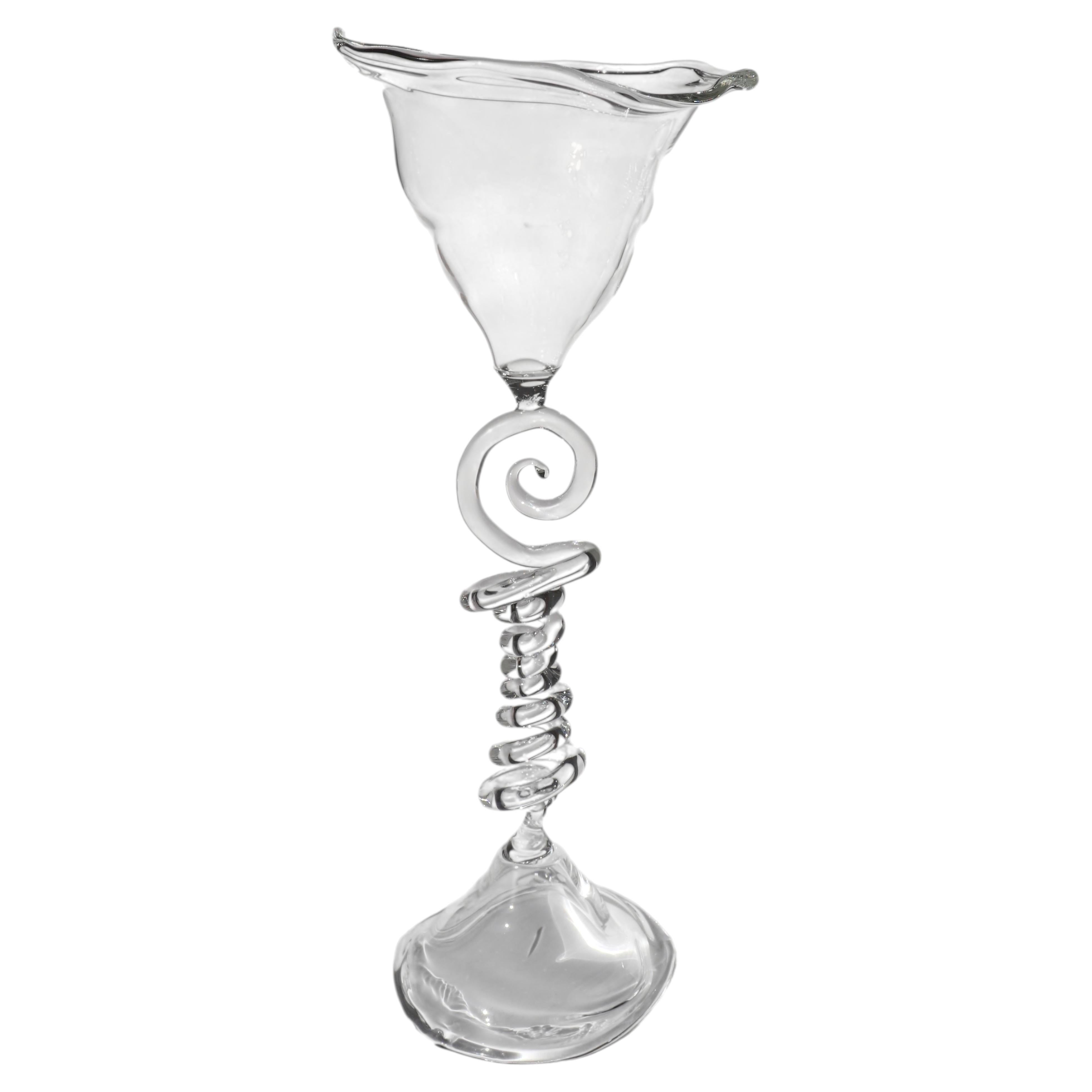Bobina della serie Looping in vetro borosilicato e vetro con stelo di Studio A. Chacha in vendita