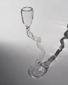 Loop Series Stream 2 Candle Holder in Borosilicate Glass by Studio-Chacha