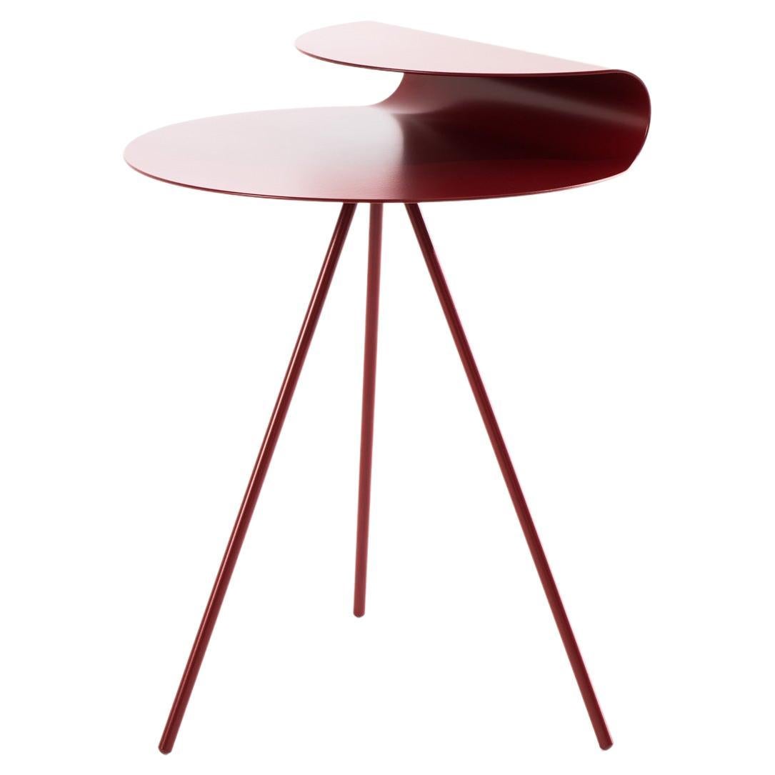 Loop Side Table in Red For Sale