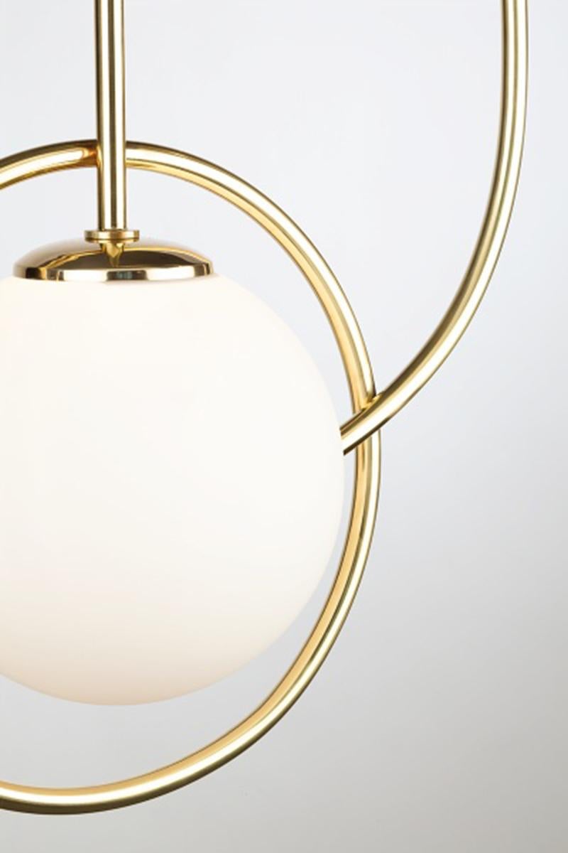 Art Deco Loop Suspension Lamp For Sale
