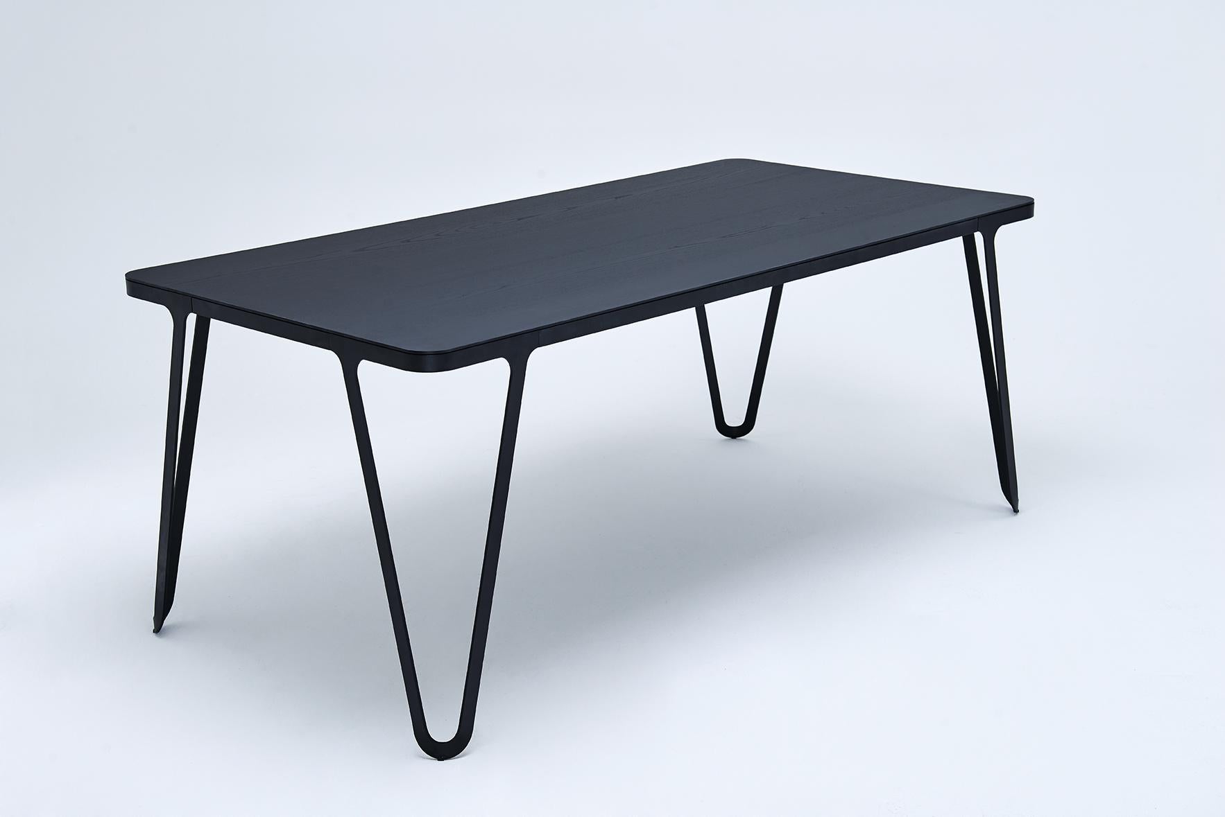 Post-Modern Loop Table 160 Oak by Sebastian Scherer For Sale