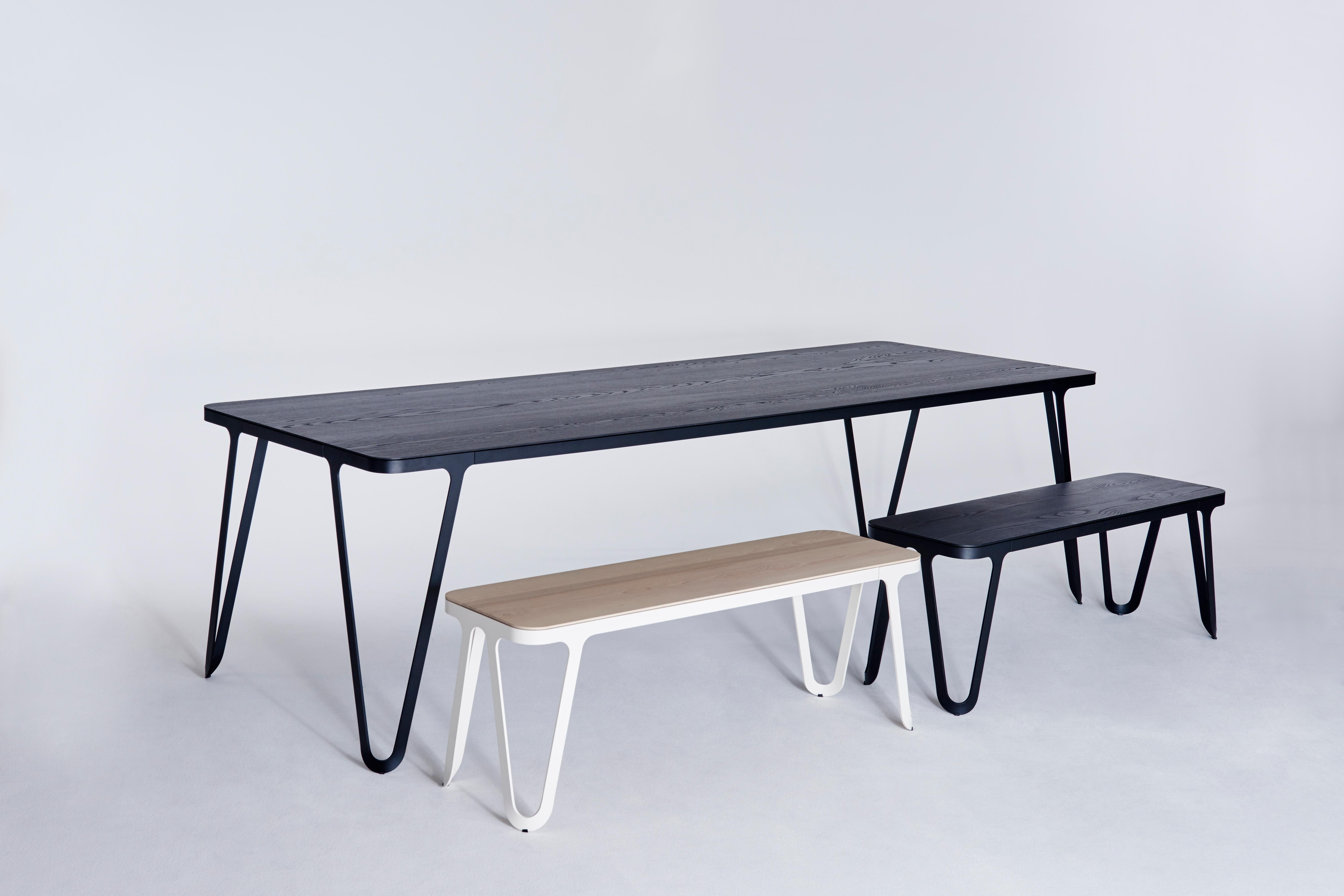 Contemporary Loop Table 200 Oak by Sebastian Scherer