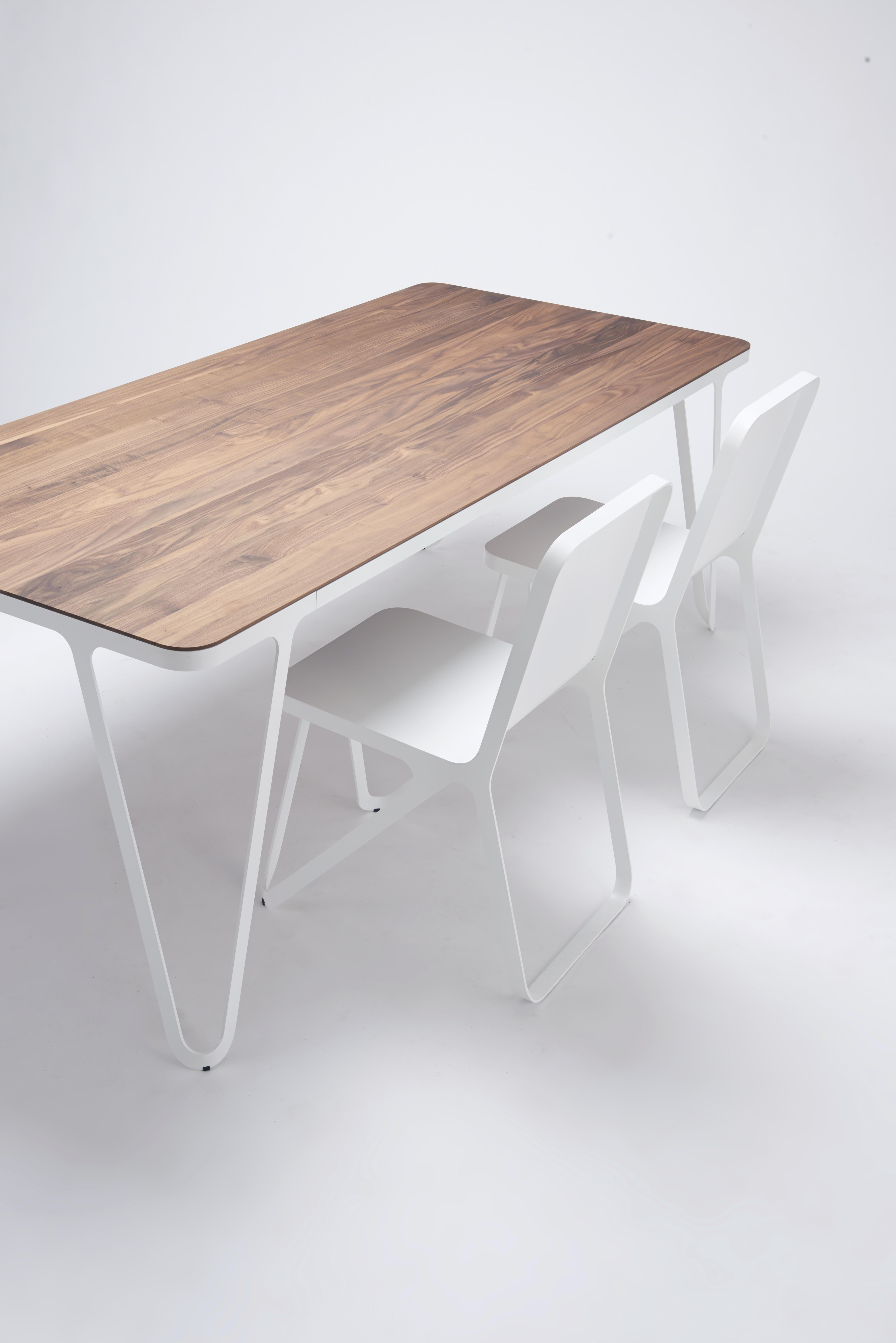 Post-Modern Loop Table 240 Walnut by Sebastian Scherer