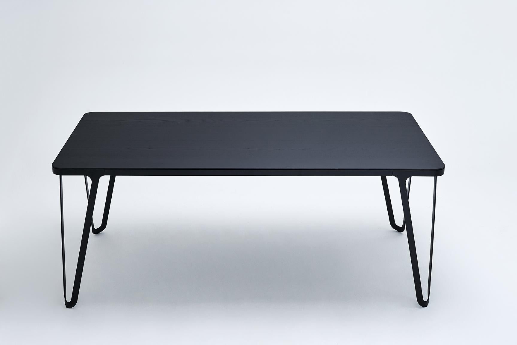 Contemporary Loop Table 90 Ash by Sebastian Scherer For Sale