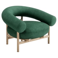 Loop Upholstered Lounge Chair with Solid Oak Frame