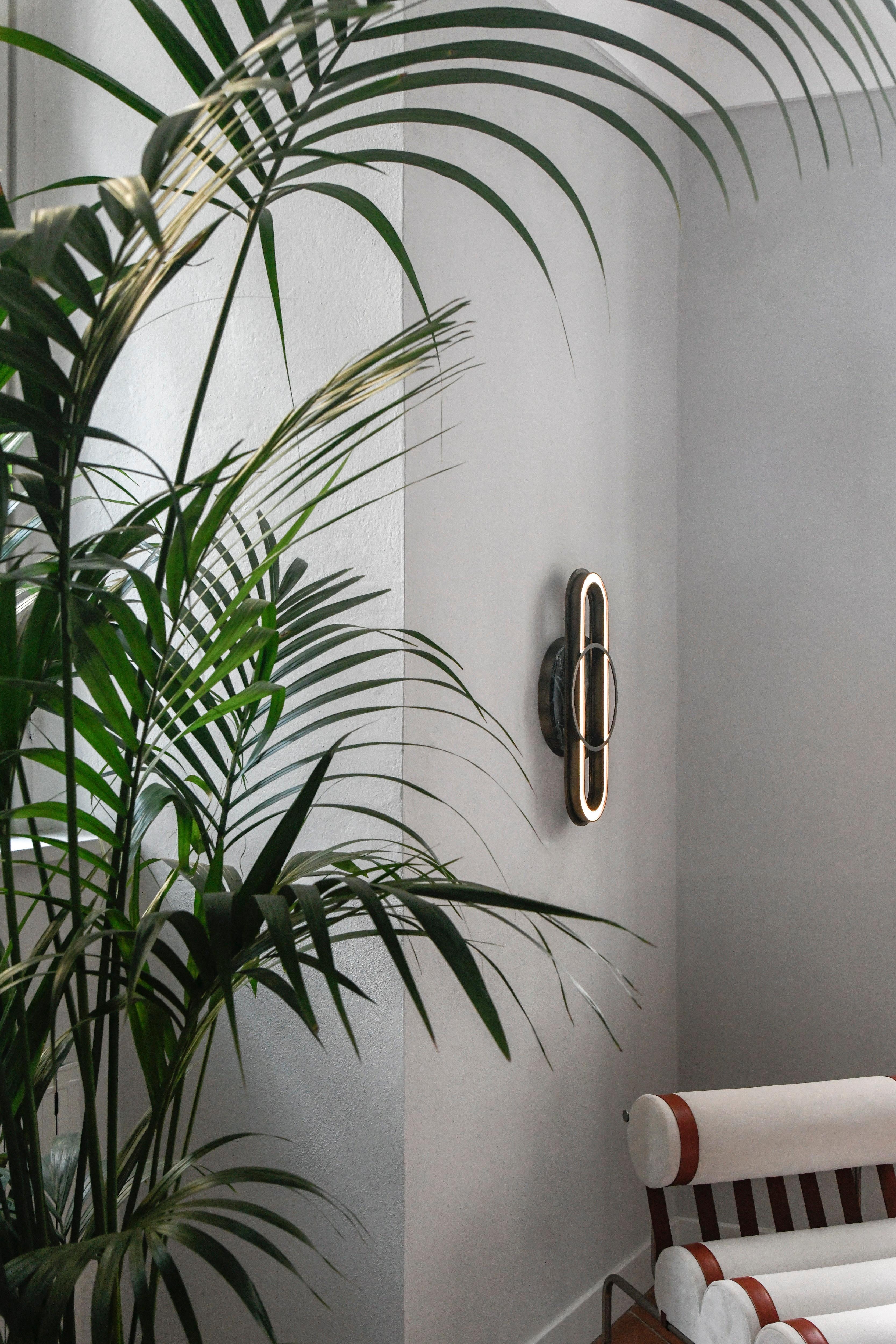 Loop Verde Alpi Small Wall Lamp by Dalmoto In New Condition For Sale In Geneve, CH