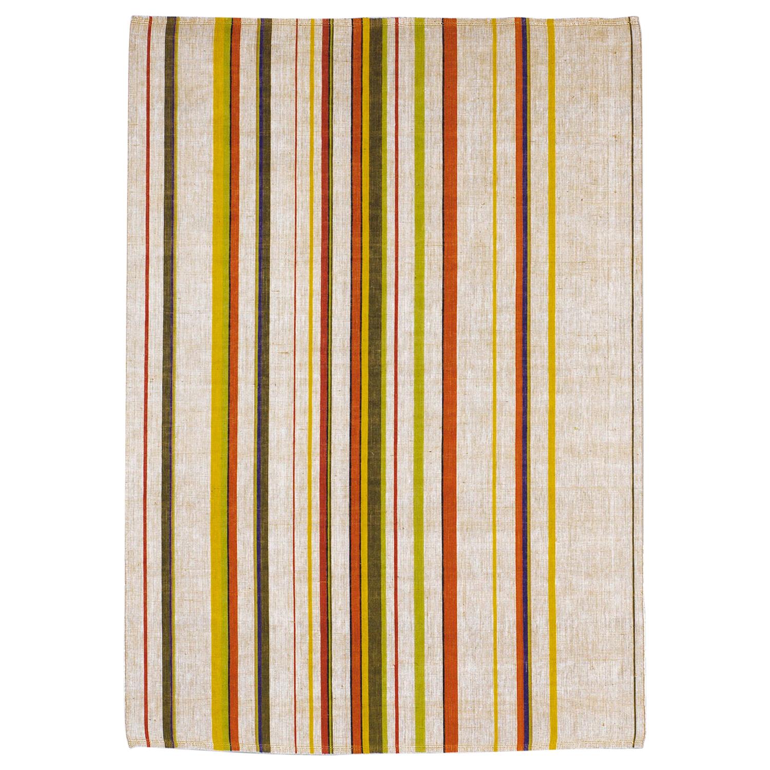 21st Cent Striped Natural Fibers Rug by Deanna Comellini In Stock 200x300 cm