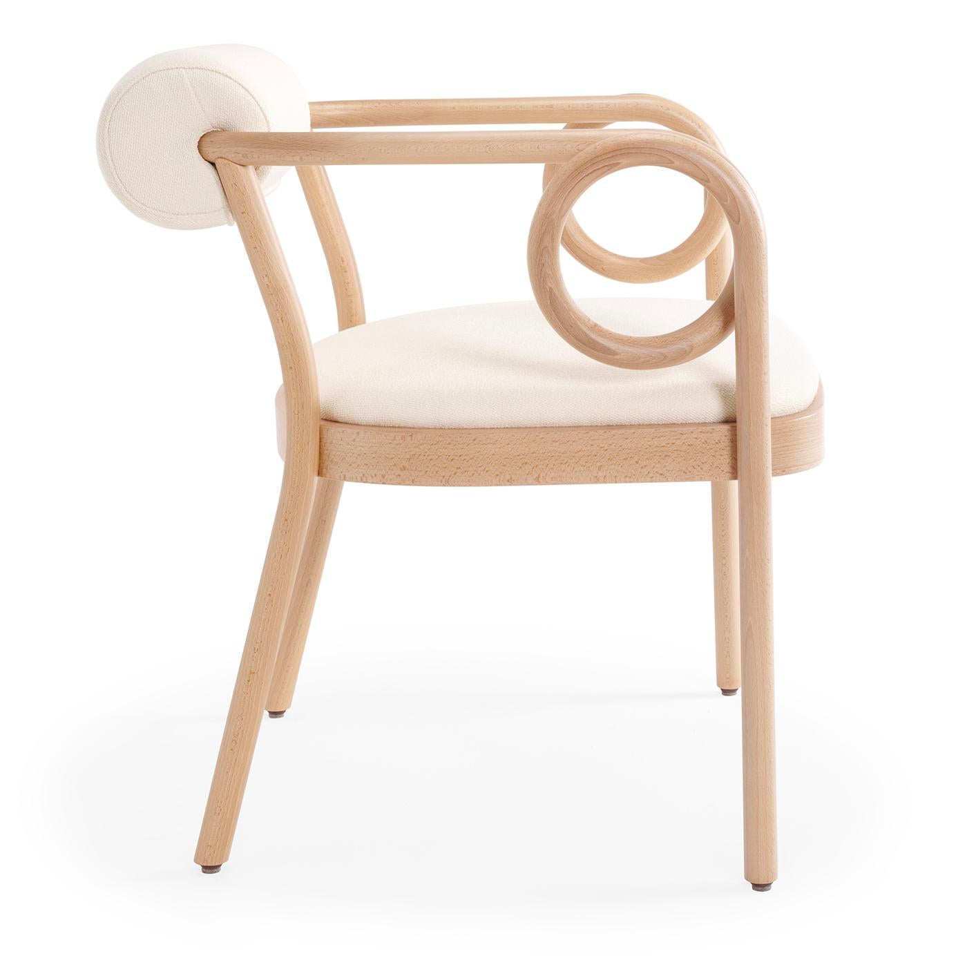 Contemporary Loop White Chair by India Mahdavi For Sale