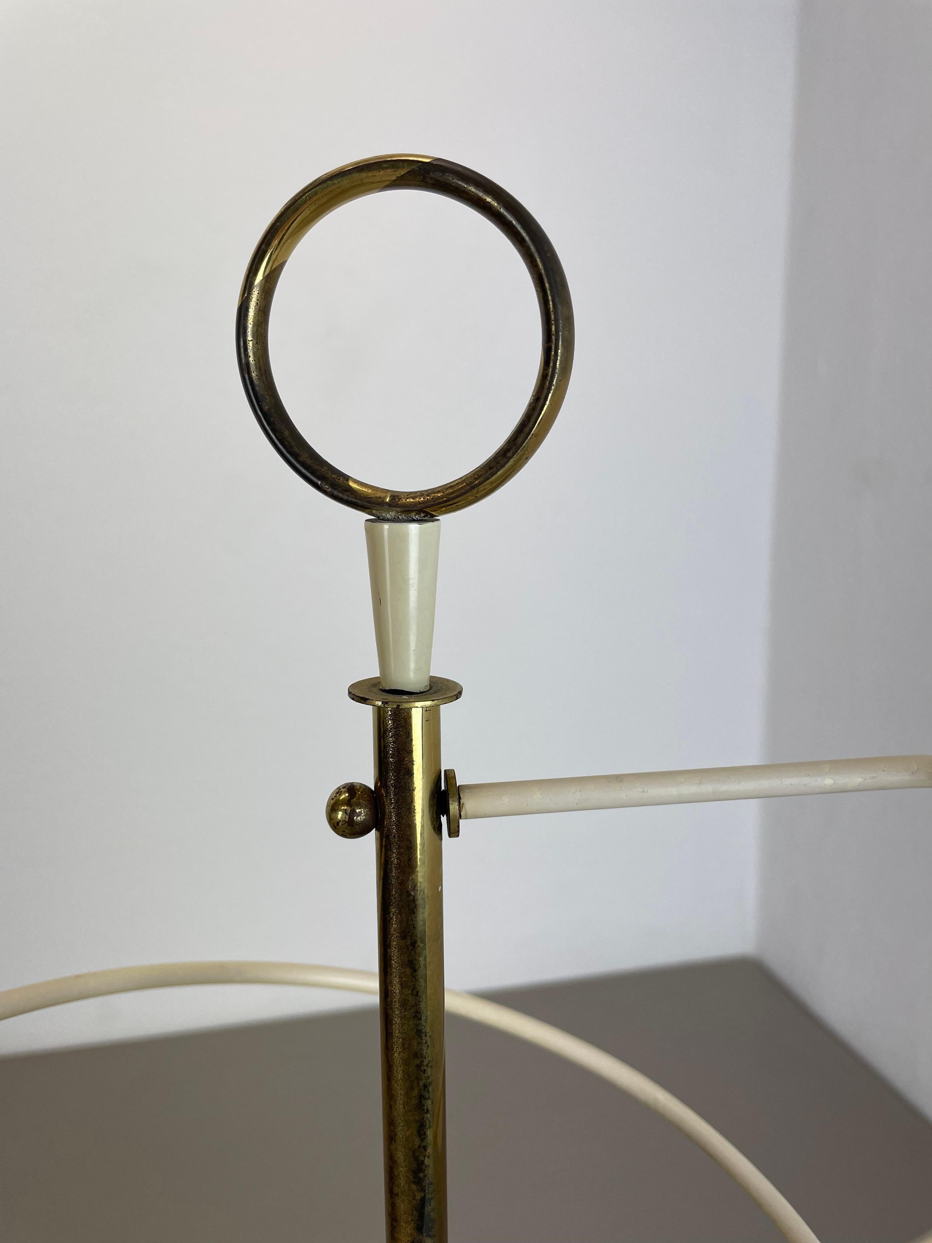 looped form Metal Brass Umbrella Stand by Vereinigte Werkstätten, Germany 1950s 6