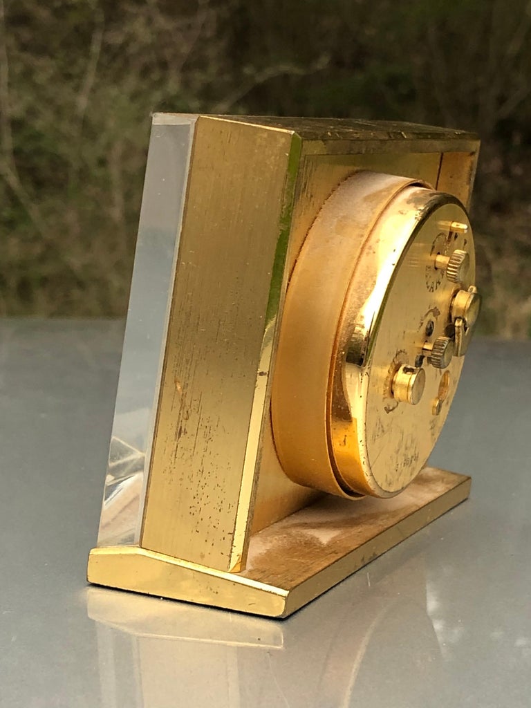 Looping Desk Clock Made in Switzerland 15 Jewels SALE at 1stDibs