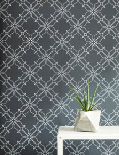Loops Designer-Tapete in Chalk 'Weiß und Anthrazit'