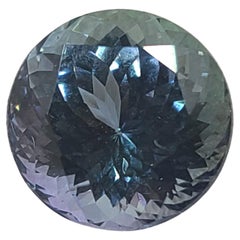 Tanzanite ronde à facettes de 5 carats de 10 mm, pierre unique non sertie