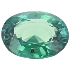 Loose Alexandrite, Oval Cut 1.05 Carat GIA Bluish Green to Gray-Purple Solitaire