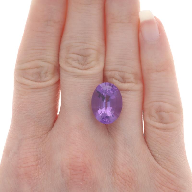Oval Cut Loose Amethyst - Oval 9.62ct Purple Solitaire For Sale
