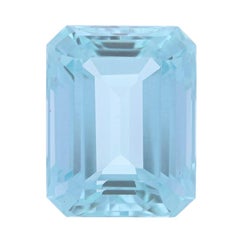 Loose Aquamarine - Emerald Cut 24.38ct GIA Blue Solitaire