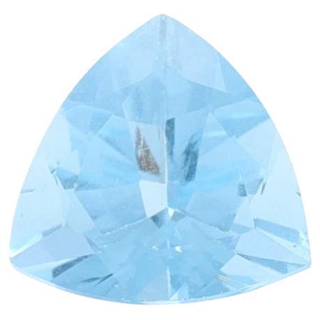 Loose Aquamarine - Trillion 2.77ct Blue Solitaire For Sale