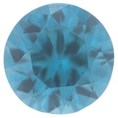 Zircon bleu rond 2,93 carats