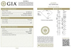 Loose Diamond, 1.10ct, GIA Certified, Marquise Brilliant Cut