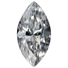 Solitaire en diamant non serti taille marquise de 0,53 carat certifié GIA SI2 E