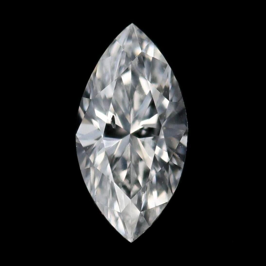 Loose Diamond, Marquise Cut .53 Carat GIA SI2 E Solitaire In New Condition For Sale In Greensboro, NC
