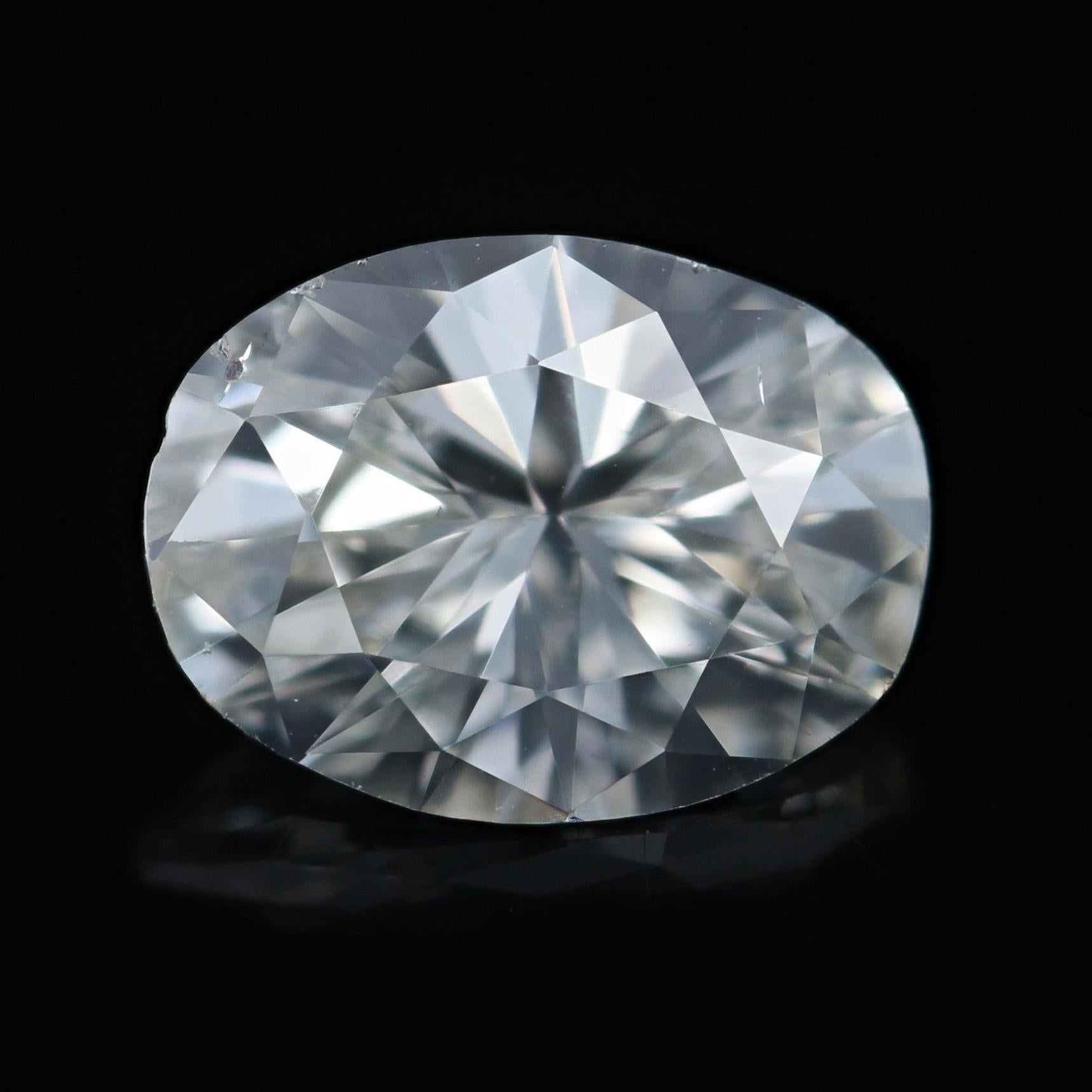 Loose Diamond, Oval Cut .98 Carat GIA SI1 H Solitaire In New Condition In Greensboro, NC