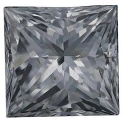 Diamant brut - Princesse .63ct GIA E SI1 Solitaire