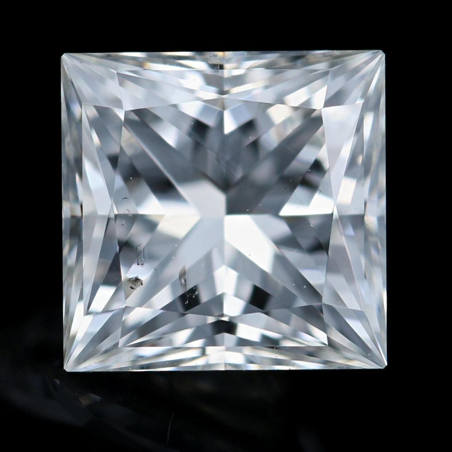 Women's or Men's Loose Diamond, Princess Cut 1.49 Carat GIA SI2 G Solitaire