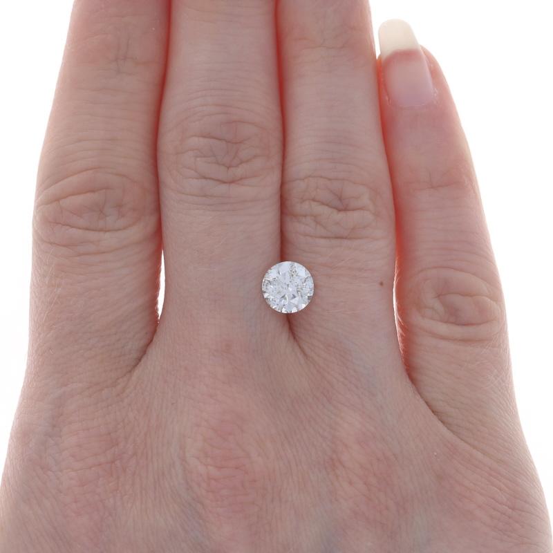 Taille ronde Diamant brut - Solitaire rond brillant 1,57ct GIA G I1 en vente