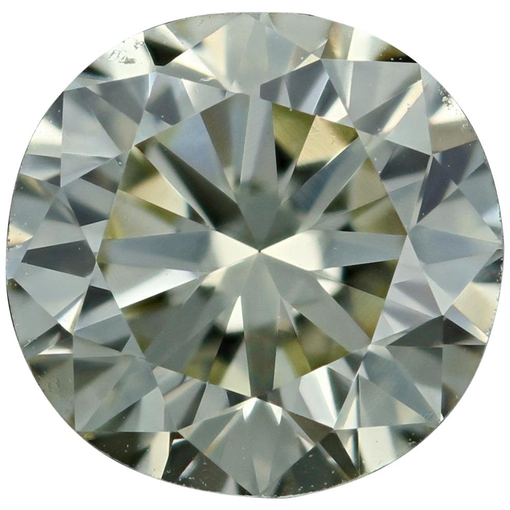 Solitaire en diamant rond taille brillant de 1,26 carat certifié GIA, W-X VVS2