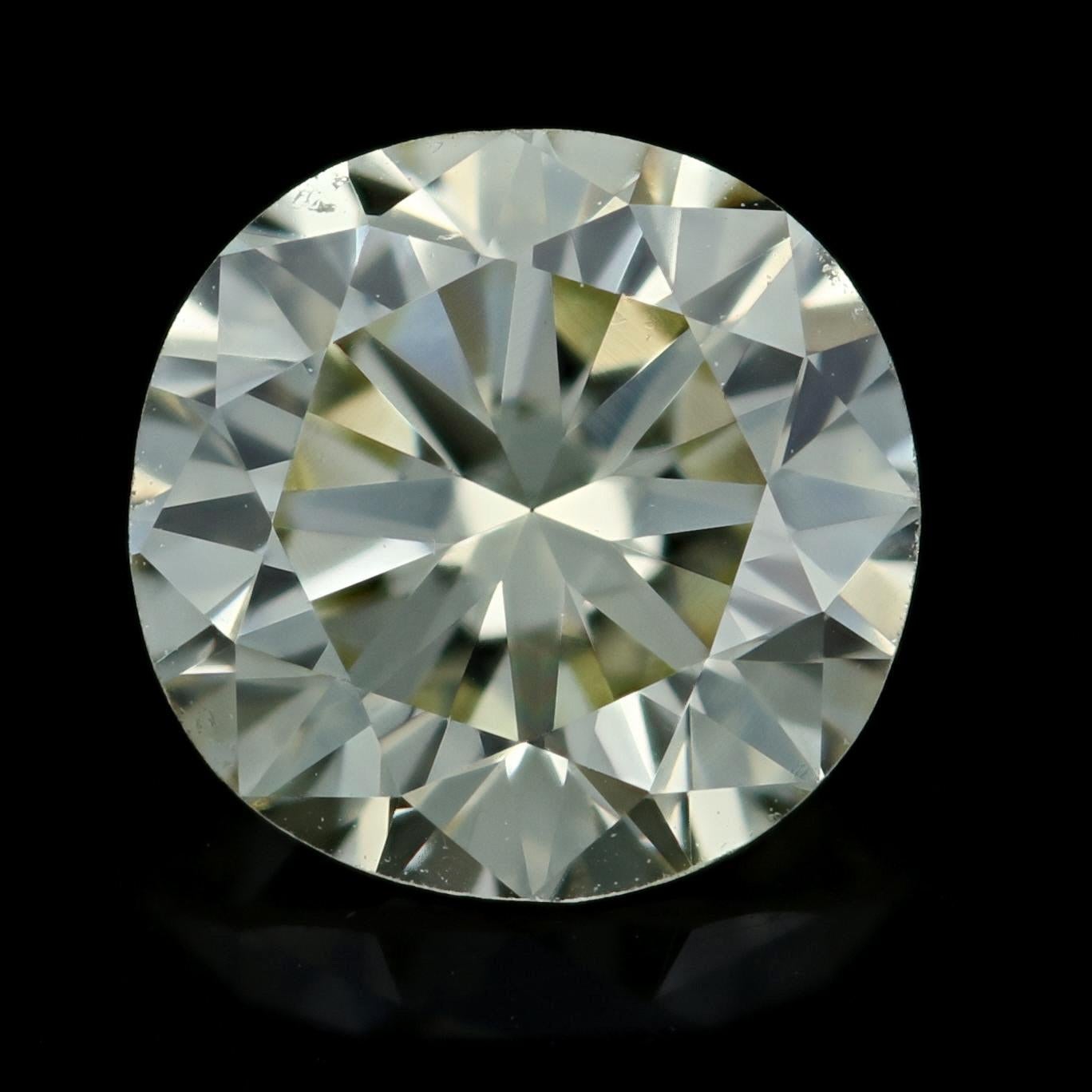 Round Cut Loose Diamond, Round Brilliant Cut 1.26 Carat GIA W-X VVS2 Solitaire For Sale