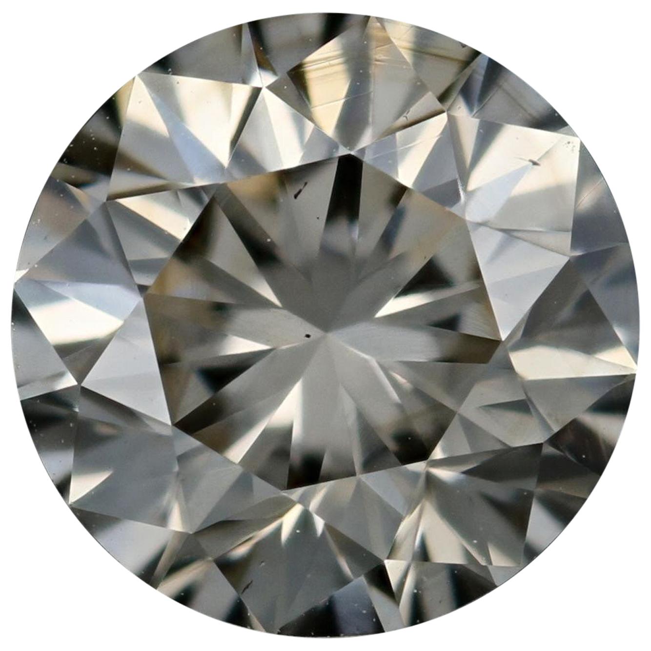 Solitaire en diamant rond taille brillant de 1,30 carat certifié GIA S-T VS2 en vente