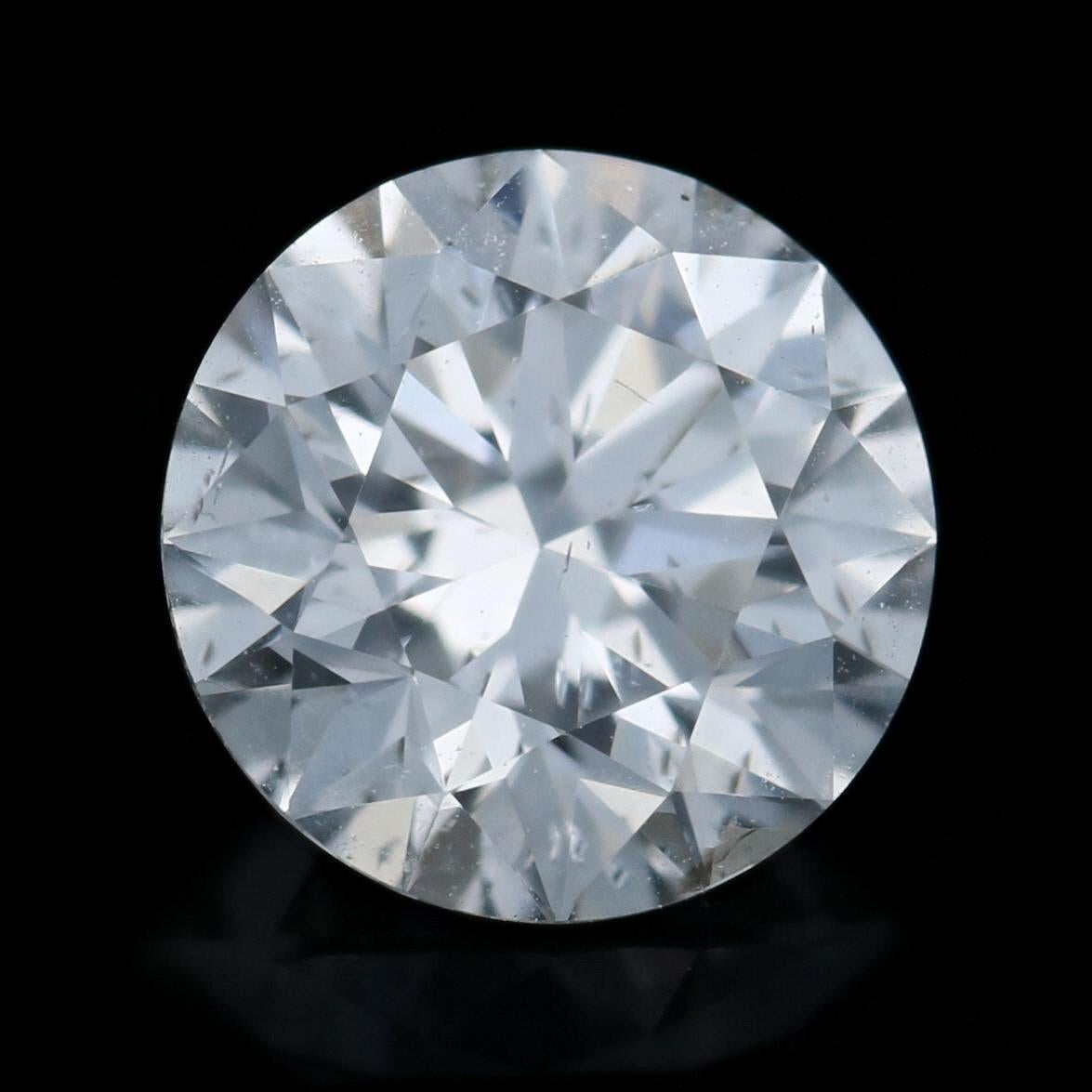 Round Cut Loose Diamond, Round Brilliant Cut 1.63 Carat GIA G I1 Excellent Cut Solitaire