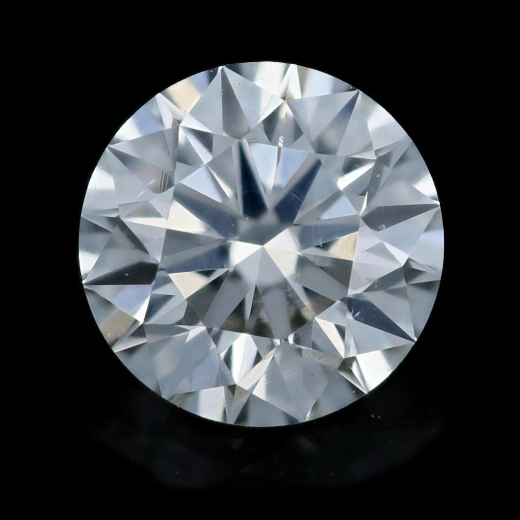 Round Cut Loose Diamond, Round Brilliant Cut .54 Carat GIA H SI1 Solitaire