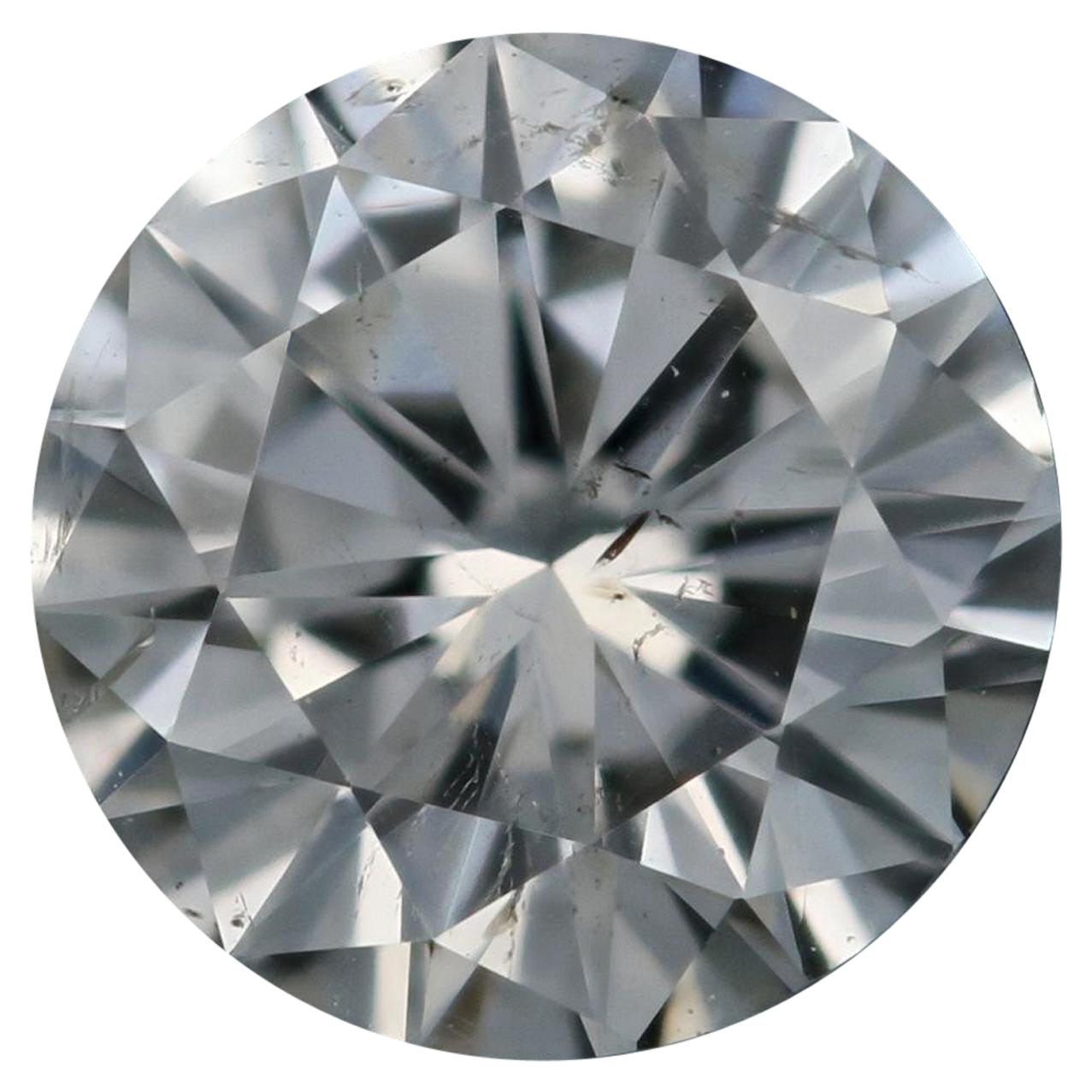 Loose Diamond, Round Brilliant Cut .73 Carat GIA G I1 Solitaire