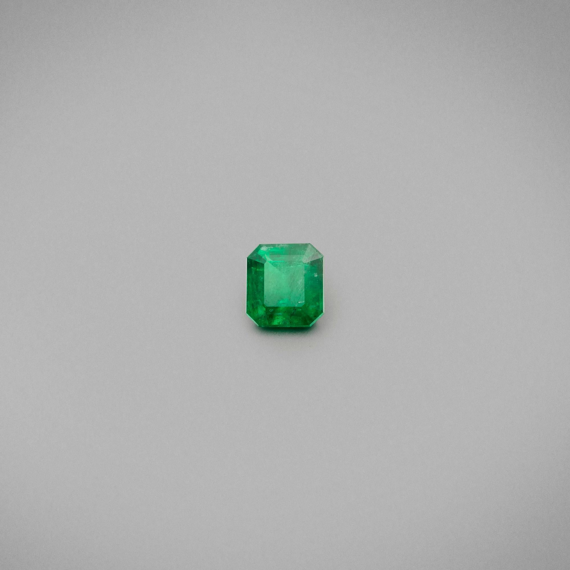 Ein loser Smaragd von 2,58 ct im Smaragdschliff.

Herkunft Brasilien.

Dieser Stein kann in ein Schmuckstück Ihrer Wahl eingefasst werden oder als Einzelstück bewundert werden.